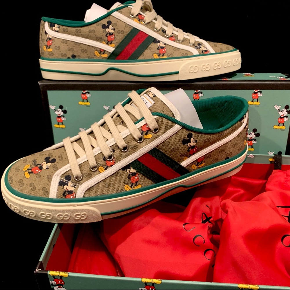Men’s Mickey Mouse Gucci Sneakers. New condition. Size UK 9/US 10.
